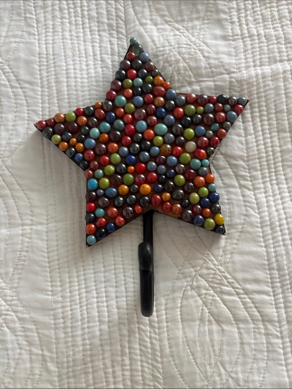 West Elm Beaded Multicolor Star Wall Hook